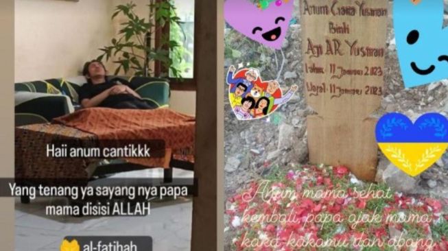 Anak Aji Yusman meninggal dunia (Instagram)