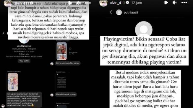 Curhat Alvin Faiz soal Larissa Chou yang ia anggap kerap mencari gara-gara di media sosial. [Instagram]