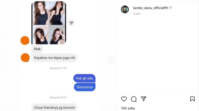 Olla Ramla foto tanpa hijab (Instagram/@lambe_danu_official99)