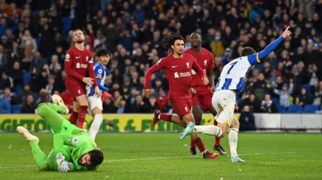 Hasil Liga Inggris: Brighton Hantam Liverpool, Nottingham Tekuk Leicester