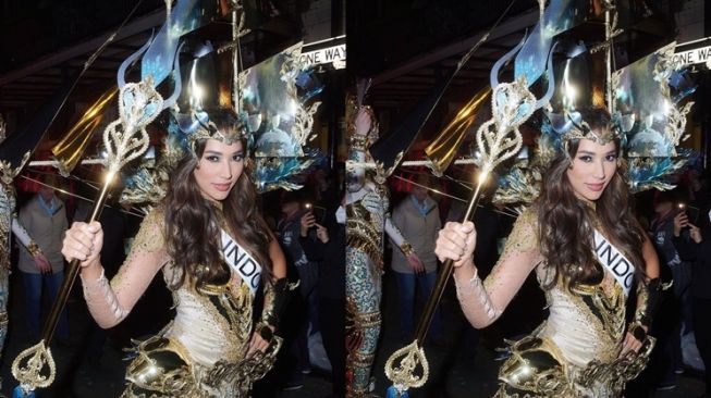 Potret Laksmi De-Neefe di Ajang Miss Universe (Instagram/@officialputeriindonesia)