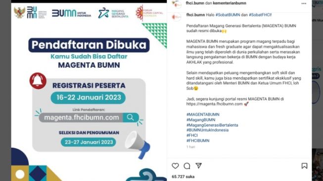 Jadwal Pendaftaran Magenta BUMN 2023, Mahasiswa Boleh Daftar!