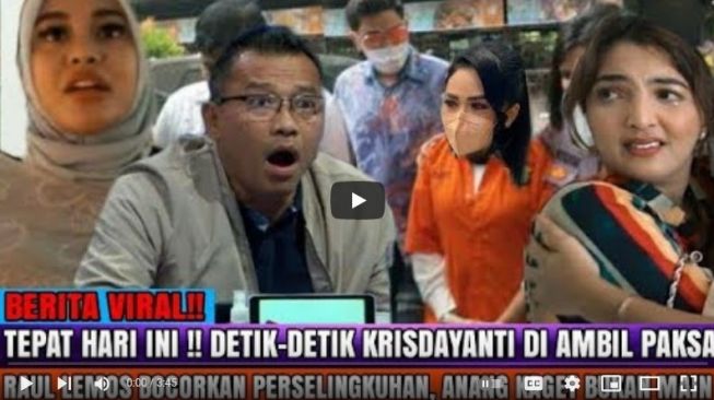 Tumbnail dari video yang seolah mengabarkan Krisdayanti alias KD ditangkap polisi. Namun video yang bersumber dari akun YouTube Vemi Liar ini dipastikan hoaks.