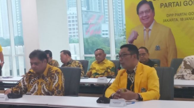 Airlangga Hartarto Bicara Soal Peluang Ridwan Kamil Jadi Cawapres Usai Gabung Golkar