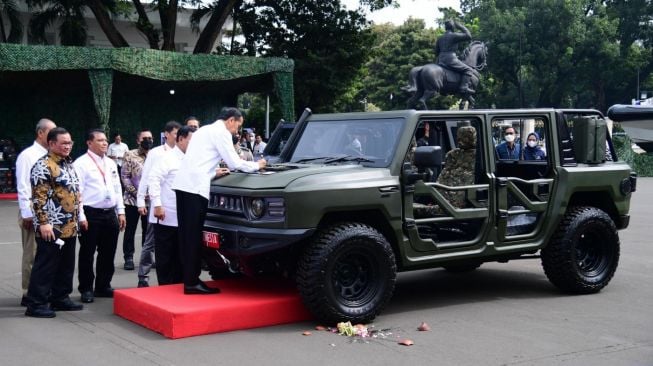 Presiden RI Joko Widodo (Jokowi) di Kemenhan, Rabu (18/1/2023). [Lukas - Biro Pers Sekretariat Presiden]