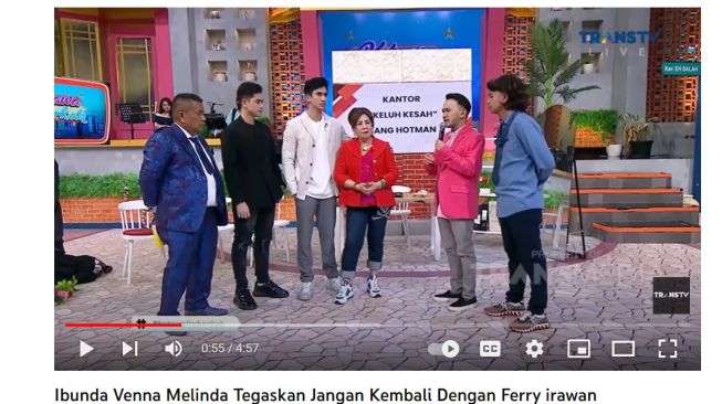 Ibu Venna Melinda (Youtube/Trans TV Official)