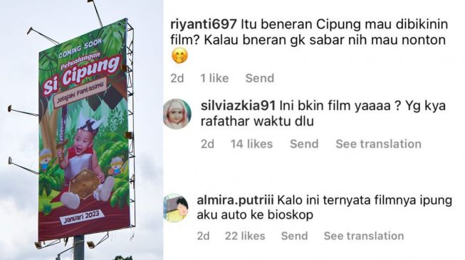 Warganet ramai menanggapi billboard yang menampilkan Rayyanza dan diduga kalau putra Raffi Ahmad dan Nagita Slavina itu akan membintangi sebuah film. [Instagram]