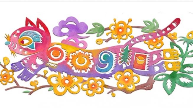 Google Doodle Tahun Baru Imlek 2023. [Screenshot]