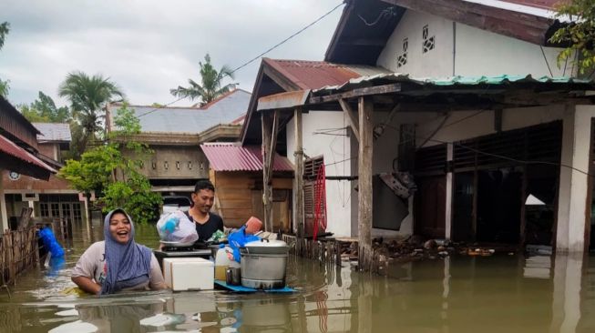 Empat Gampong di Pidie Terisolir Akibat Banjir