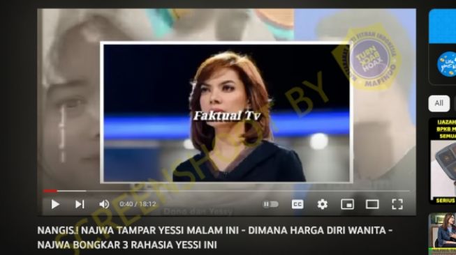 CEK FAKTA: Benarkah Najwa Shihab Tampar Yessy Si Duta Sertifikat Rumah 'Di Mana Harga Diri Wanita'?