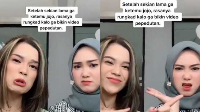 Momen Pertemuan Sinta dan Jojo Keong Racun (TikTok/@sintapetite)