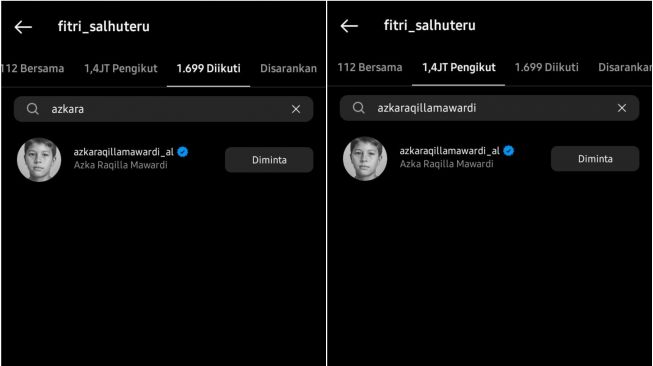 Fitri Salhuteru dan anak Nikita Mirzani masih saling follow (Instagram/@fitri_salhuteru)