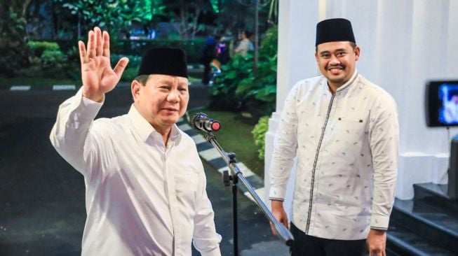 Prabowo Subianto Puji Kepemimpinan Bobby Nasution, Sinyal Maju Pilkada 2024?