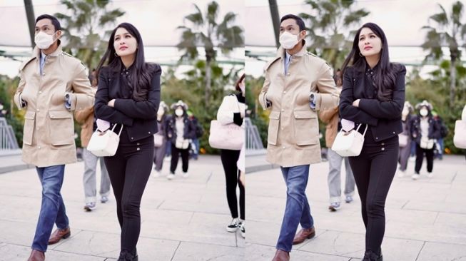 Potret Elegan Sandra Dewi dan Harvey Moeis di Jepang (Instagram/@sandradewi88)