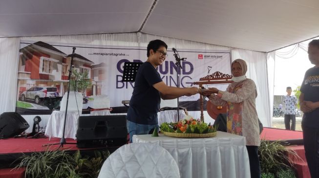 Acara GroundBreaking Griya Kuantan dihadiri jajaran PT MAG dan konsumen (Suara.com/Seno)