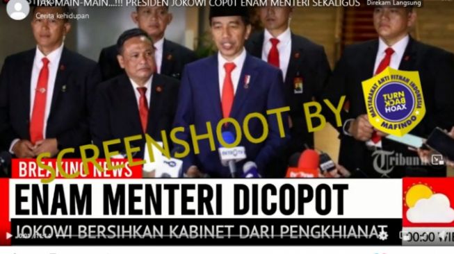 CEK FAKTA: Tak Main-main! Presiden Jokowi Bersih-bersih Kabinet, Copot 6 Menteri Sekaligus, Apakah Benar?