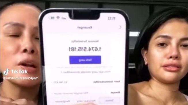 Nikita Mirzani pamer penghasilan TikToknya. (TikTok/ nikitamirzani24jam)