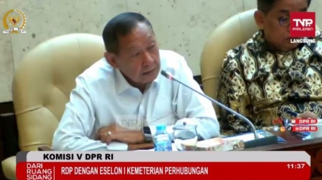 Rapat Dengar Pendapat (RDP) antara Komisi V DPR RI dan Kementerian Perhubungan, Rabu, 1 Februari 2023 [SuaraSulsel.id/Istimewa]