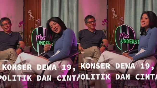 Rocky Gerung dan Salsabila Syaira Rangkulan di Konser Dewa 19 (TikTok)