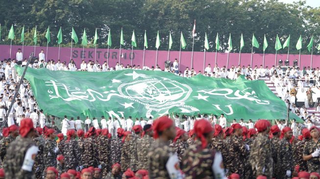 Puncak peringatan seabad Nahdlatul Ulama (NU) di depan Stadion Gelora Delta Sidoarjo, Jawa Timur, Selasa (7/2/2023). [ Foto dok. PBNU]