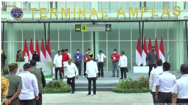 Resmikan Terminal Amplas dan Tanjung Pinggir dengan Anggaran Rp 43 Miliar, Jokowi Ingin Budaya Pakai Bus Berkembang