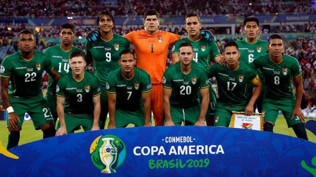 Timnas Bolivia saat tampil di Copa America 2019 Brasil. [fbf.com.bo]