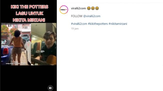 Kiki The Potters buat lagu untuk Nikita Mirzani (Instagram/@viral62com)