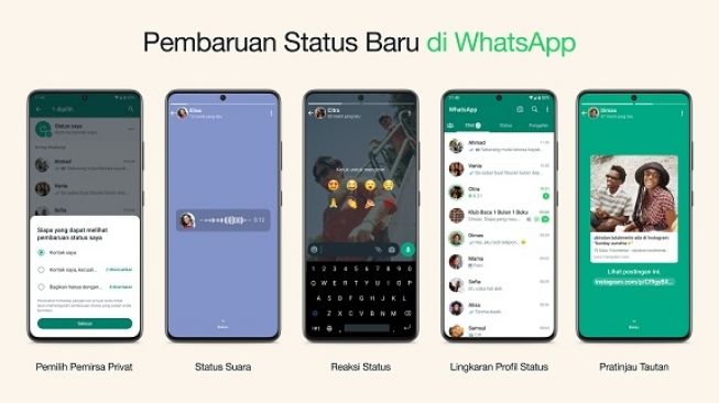 Deretan fitur baru WhatsApp. [WhatsApp Indonesia]