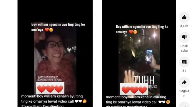 Boy William kenalkan Ayu Ting Ting pada neneknya (Youtube/Anak Rantau)