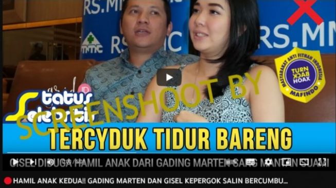 Sebuah video di YouTube yang seakan menggambarkan Gisella Anastasia hamil dari mantan suaminya, Gading Marten. [YouTube Seleb Viral]