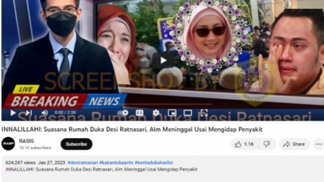 CEK FAKTA: Desy Ratnasari Meninggal Dunia karena Sakit, Benarkah?