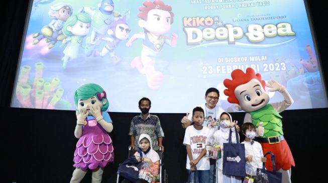 Anak-anak penyandang disabilitas nonton bareng film animasi Kiko In The Deep Sea di Metropole XXI Jakarta. [Istimewa]