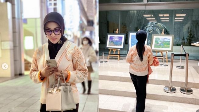 Gegara Lukisan Meliuk-liuk, Syahrini Dituding Ngebet Pengen Badan Langsing sampai Edit Foto