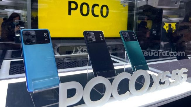 Poco X5 5G resmi diluncurkan di Indonesia pada Selasa (21/2/2023) dengan harga mulai dari Rp 3,4 jutaan. [Indonesia/Dicky Prastya]