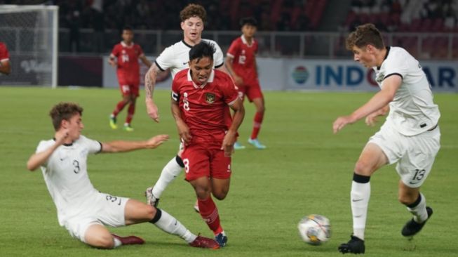 Timnas Indonesia U-20 saat berhadapan dengan Selandia Baru U-20 (pssi.org)