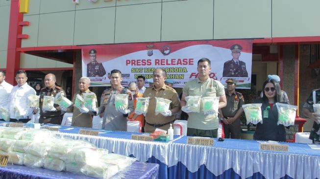 Polres Asahan Musnahkan 50 Kg Barang Bukti Sabu