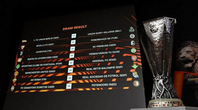 Hasil Drawing Babak 16 Besar Liga Europa: Manchester United vs Real Betis, Arsenal vs Sporting