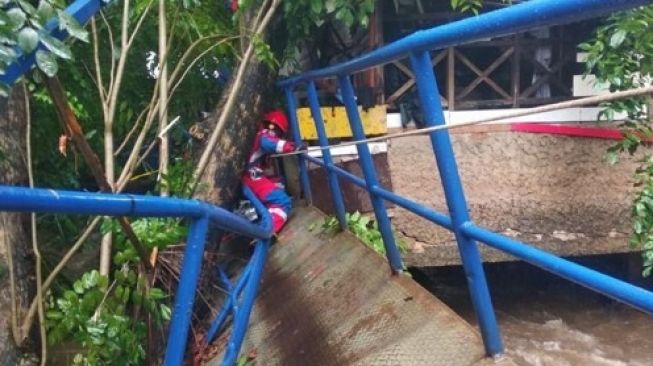 Jembatan dan Rumah Warga di Cipinang Melayu Tertimpa Pohon Tumbang, Kerugian Capai Rp70 Juta