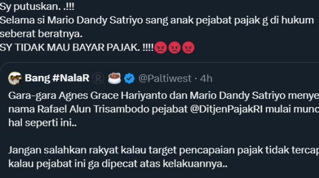 Efek Kasus Mario Dandy, Warganet Ramai-ramai Serukan Ogah Bayar Pajak: Sampai Minta Petisi!