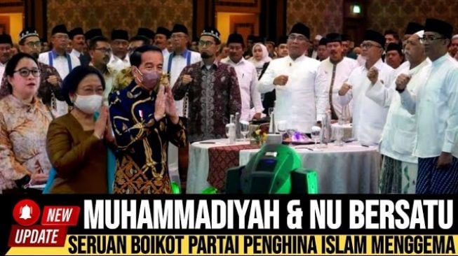 CEK FAKTA: NU dan Muhammadiyah Boikot PDIP Karena Hina Islam, Megawati Minta Ampun, Benarkah?