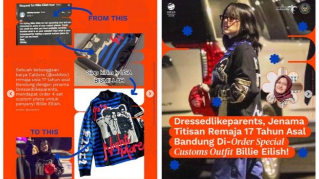 Billie Eilish Pesan Sweater Buatan Jenama Asli Bandung, Warganet: Cintai Produk Indonesia!