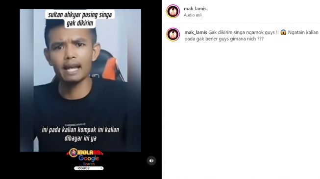 Sultan Akhyar ngamuk tak diberi gift singa (Instagram/@mak_lamis)