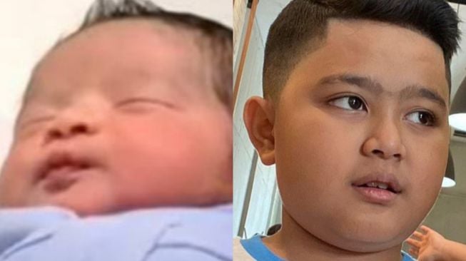 Potret Dulu dan Kini Falhan Abssar Anak Nassar dan Muzdalifah(Instagram/@muzdalifah999) 