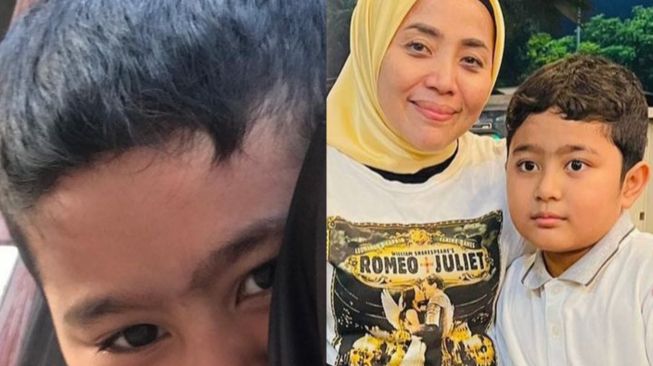 Potret Dulu dan Kini Falhan Abssar Anak Nassar dan Muzdalifah(Instagram/@muzdalifah999) 