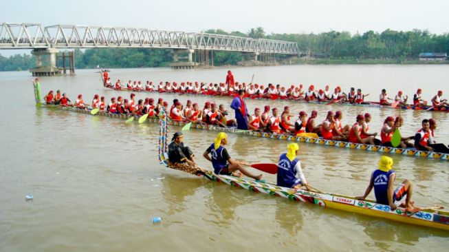 Sakral! Intip Prosesi Penebangan Kayu untuk Sampan di Riau