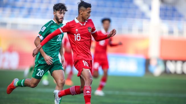 Timnas Indonesia U-20 saat berlaga melawan Iraq di Piala Asia U-20 (pssi.org)