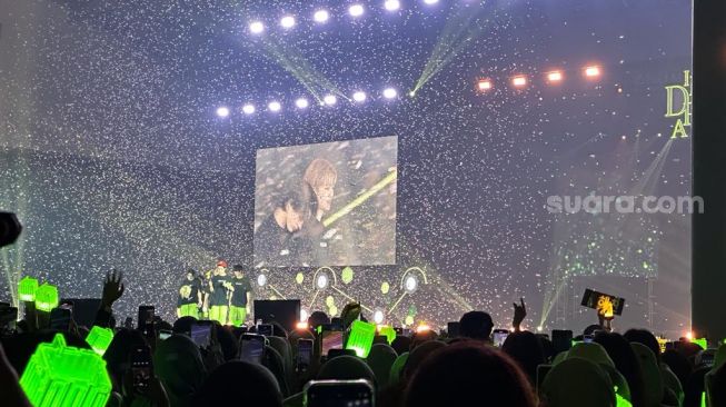 Konser NCT Dream hari pertama di ICE, BSD City, Tangerang Selatan pada Sabtu (4/3/2023). [Suara.com/Sumarni]