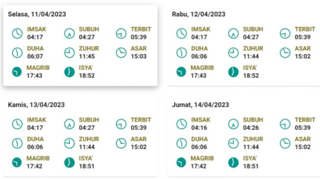 Jadwal Puasa Ramadhan 2023 Muhammadiyah