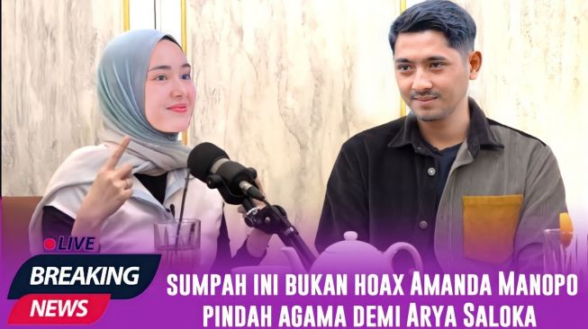 Cek Fakta: Amanda Manopo Pindah Agama demi Dinikahi Arya Saloka