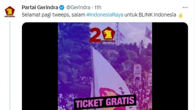 Gerindra Dikecam Gegara Bagi-bagi Tiket Konser Blackpink Gratis, PVRI: Ini Politik Uang!